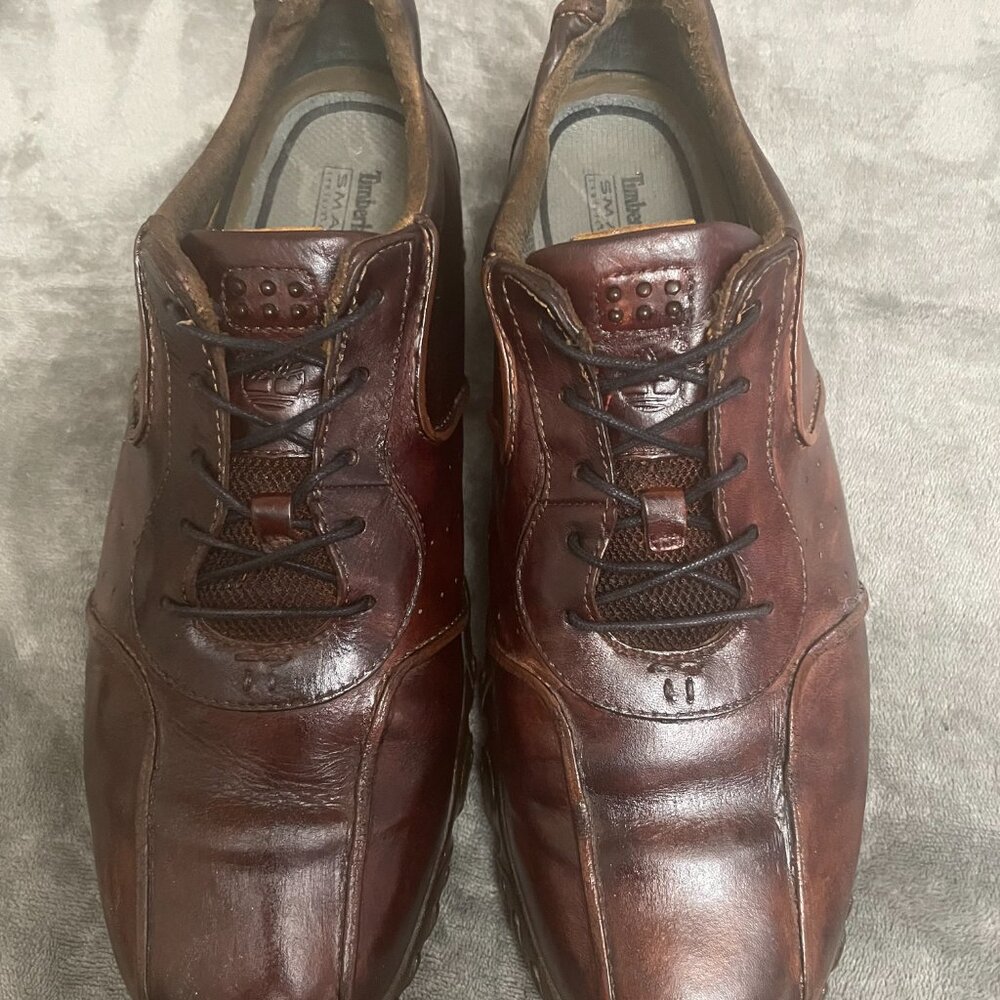 Timberland Brown Leather Casual Shoes – Men’s Comfort Walking Sneakers, Lace-Up,